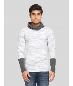 Men's White Solid Cotton Cowl Neck T-Shirt – Boer and Fitch