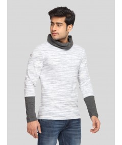 Roll Neck Slub Jersey TShirt