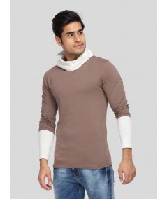 Brown Roll Neck TShirt