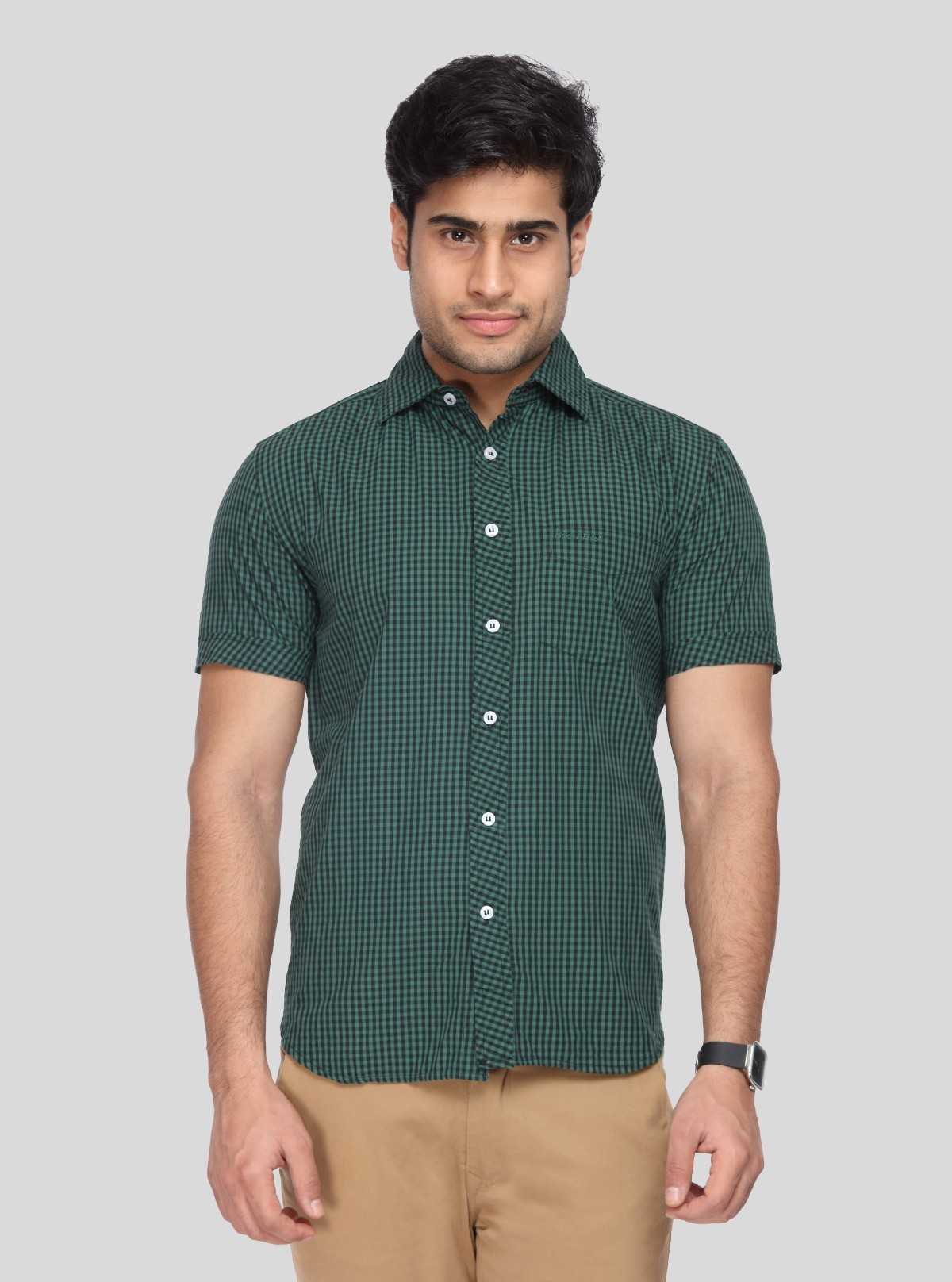 Men's Green Textured Shirt – Refined, Modern & Effortlessly Versatile