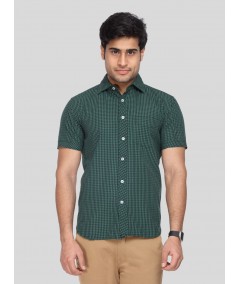 Men's Green Textured Shirt – Refined, Modern & Effortlessly Versatile