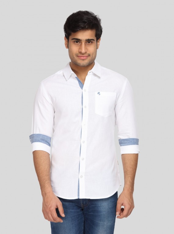 Men's White Linen Full Sleeve Shirt – Classic Elegance in Breathable Style