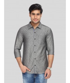 Men’s Black Fine Printed Full Sleeve Shirt – Premium Casual Style by Boer & Fitch