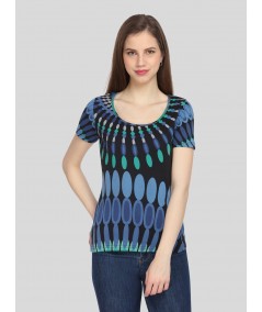 Limited Edition Printed Blue Top