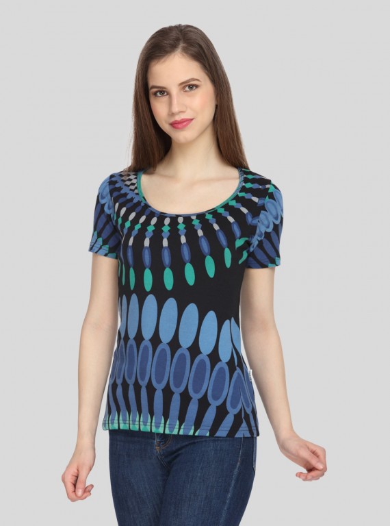 Limited Edition Printed Blue Top