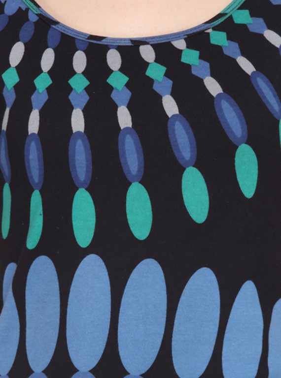 Limited Edition Printed Blue Top