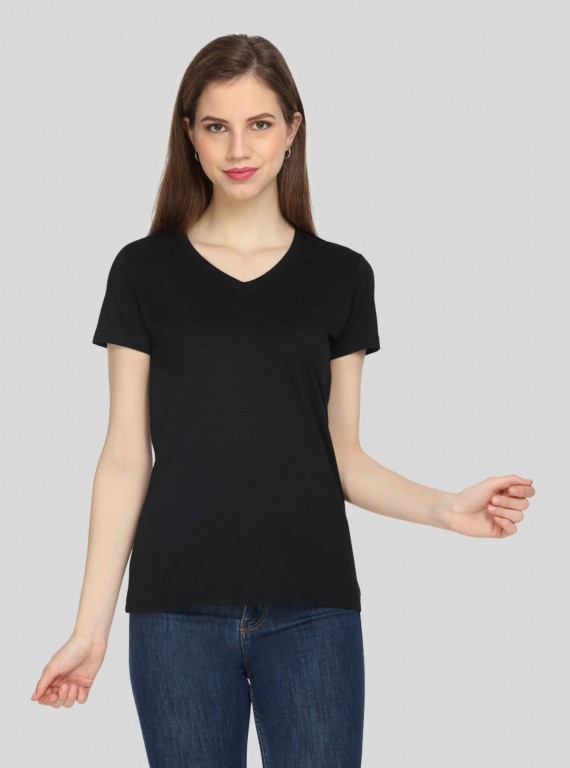 Black V NeckTShirt