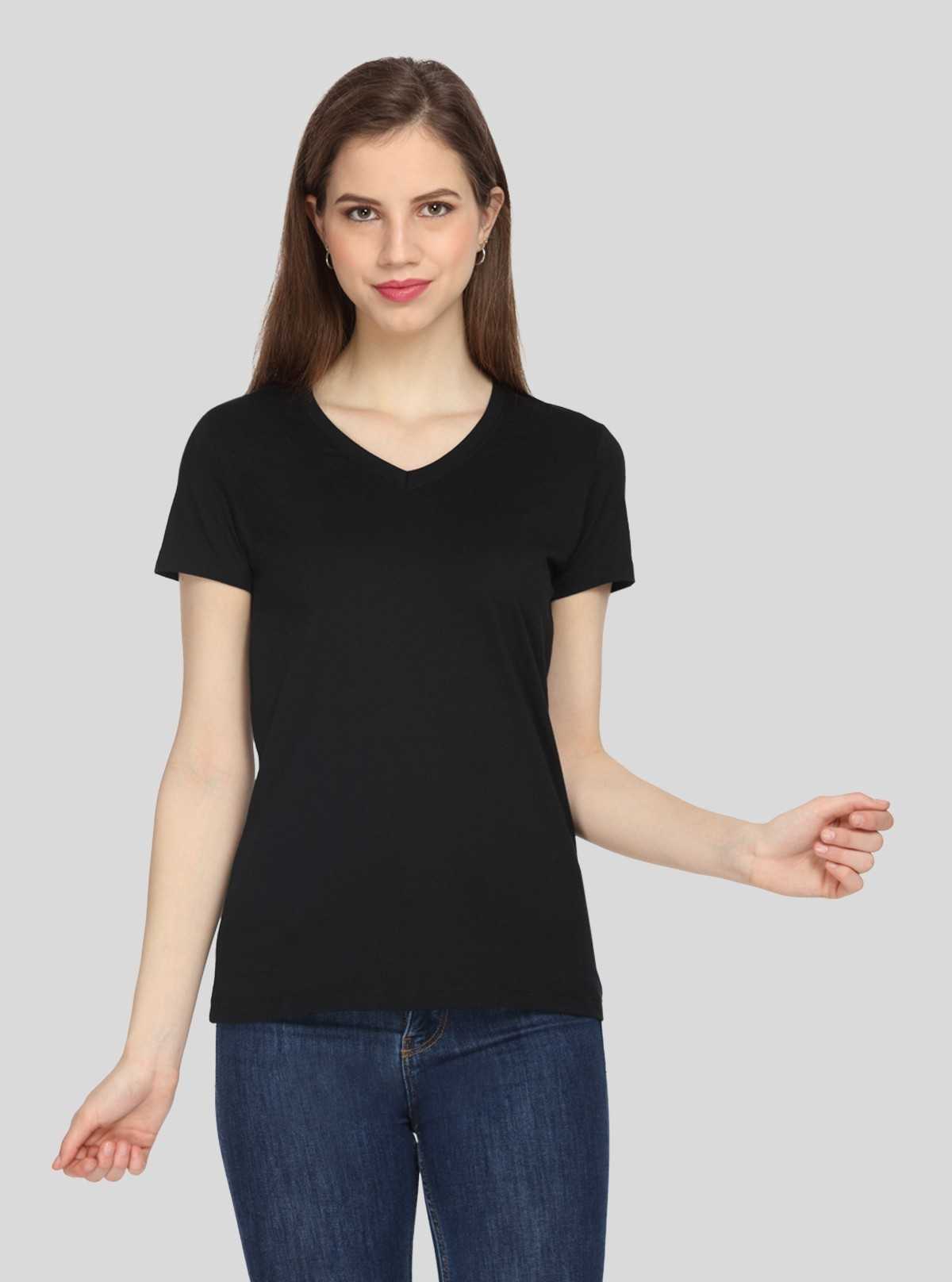 Black V NeckTShirt