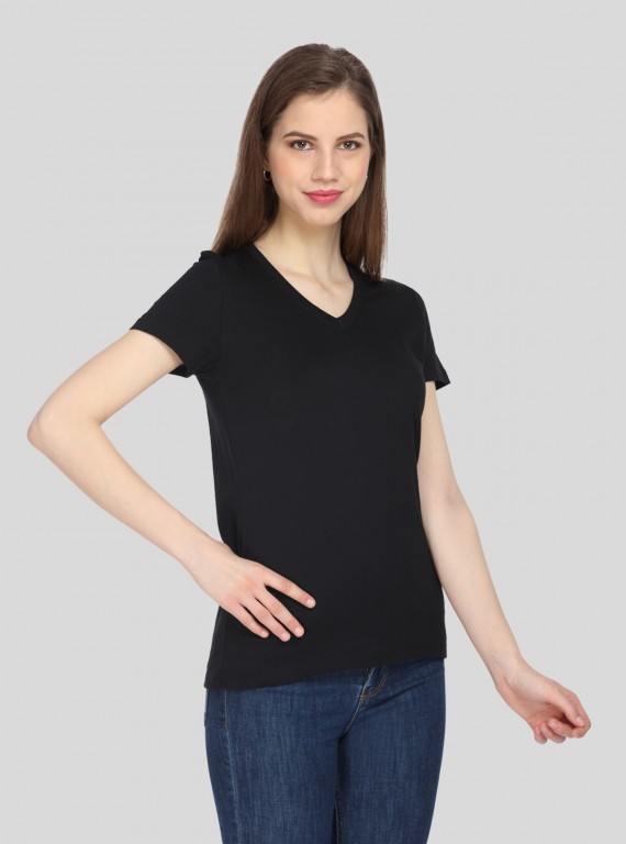 Black V NeckTShirt