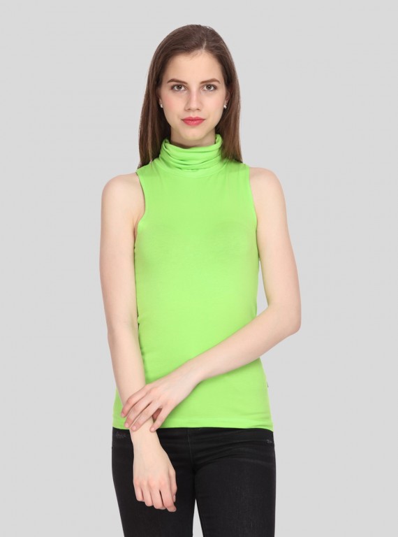 Green Turtle Neck top