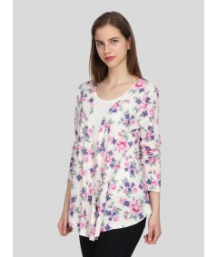 Fuschia Floral Print Shrug