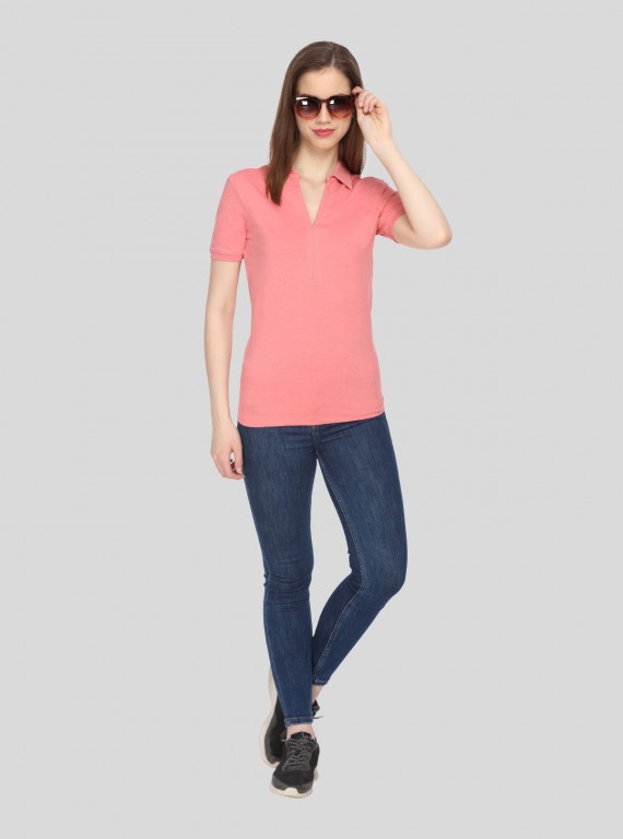 Polo Collar TShirt - Pink