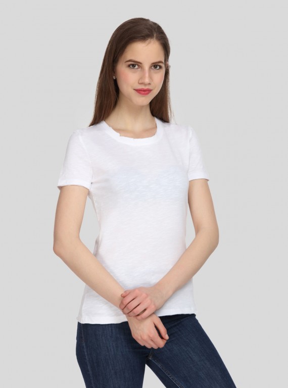 Slub Jersey White Top