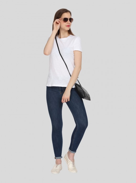 Slub Jersey White Top