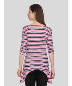 Pink Stripe Long TShirt