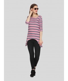 Pink Stripe Long TShirt