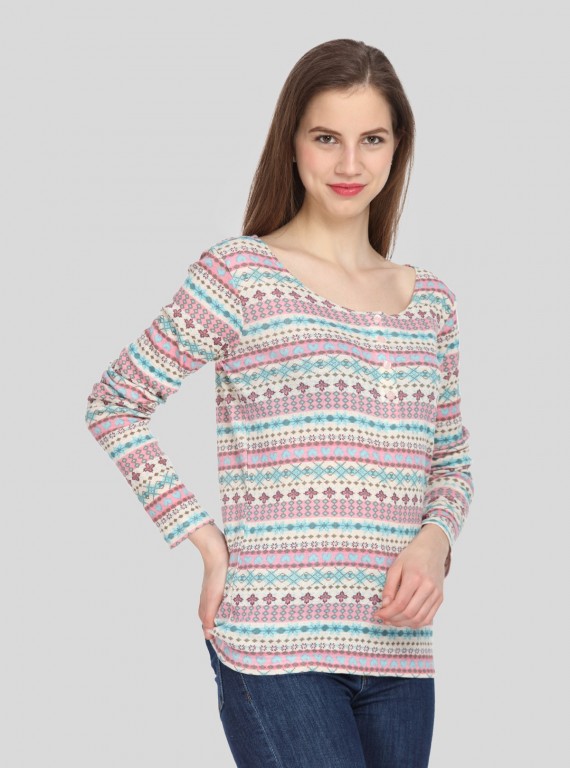 Graphic Print Womens Top