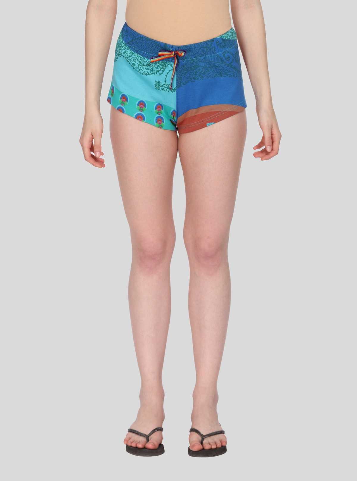 Women’s Multi-Color Printed Cotton Jersey Shorts – Vibrant, Soft & Stylish Fit