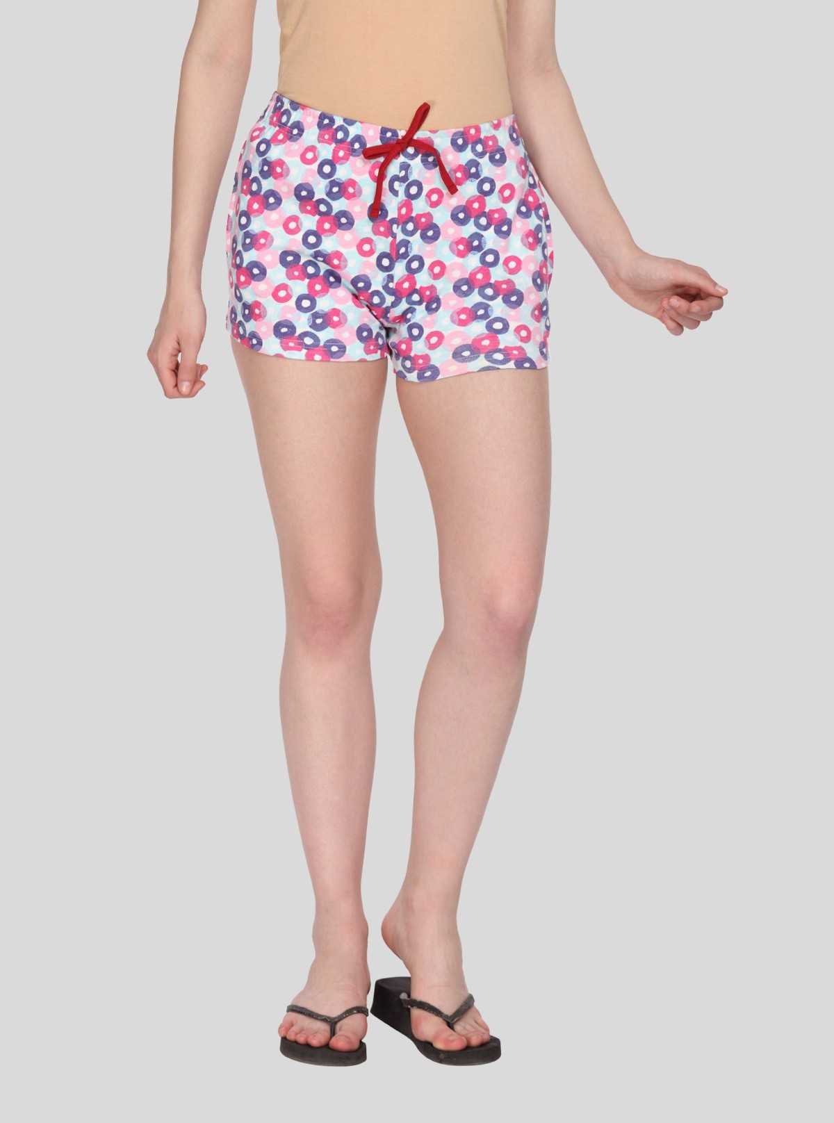 Pink Graphic Print Shorts