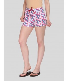 Pink Graphic Print Shorts