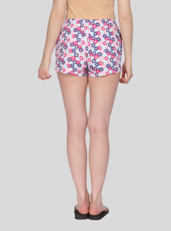 Pink Graphic Print Shorts