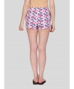 Pink Graphic Print Shorts