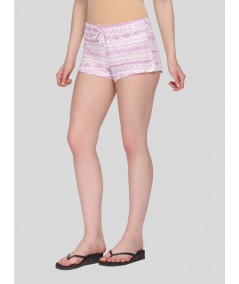 Fushia Graphic Womens Shorts