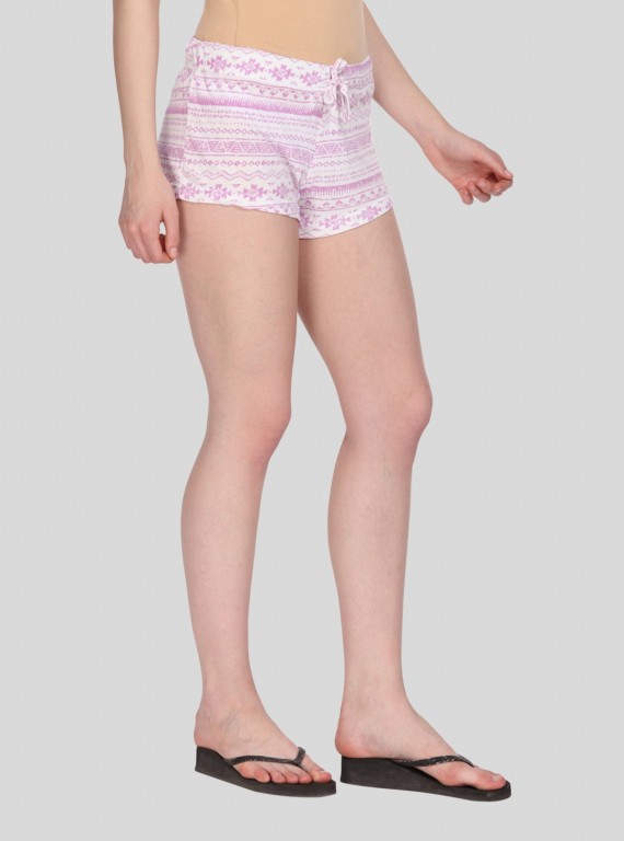 Fushia Graphic Womens Shorts