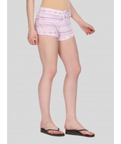 Fushia Graphic Womens Shorts