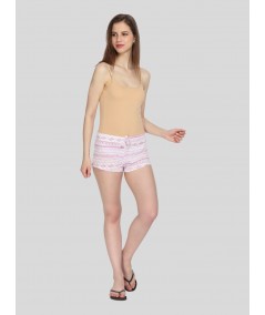 Fushia Graphic Womens Shorts
