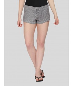 Women’s Black Stripe Cotton Jersey Shorts – Sleek, Soft & Everyday Comfort