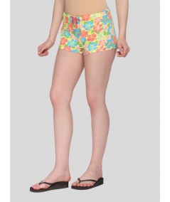 Salmon Floral Womens Shorts