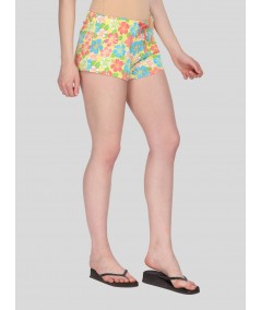 Salmon Floral Womens Shorts