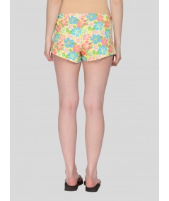 Salmon Floral Womens Shorts