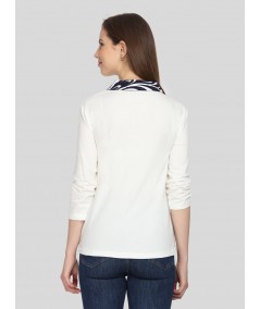 Floral Collared Womens Top