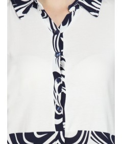Floral Collared Womens Top