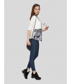 Floral Collared Womens Top