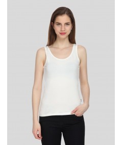 Off White Sleeveless Stretch Top