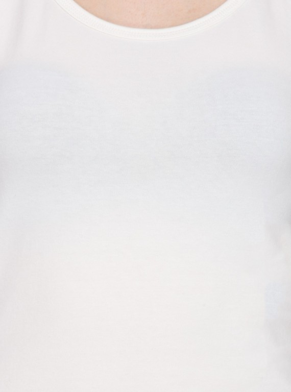 Off White Sleeveless Stretch Top