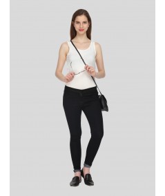 Off White Sleeveless Stretch Top