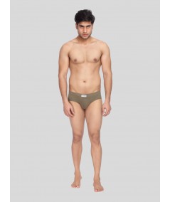 Men's Solid Beige Classic Fit Briefs – Pack of 2