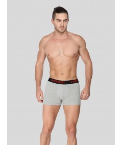 Men’s Grey Melange Modern Banded Trunks – Soft Stretch Cotton
