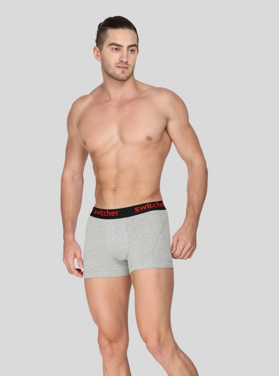 Grey Melange Banded Brief