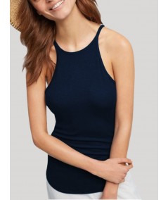 Navy Ribbed Tank