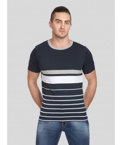 Men’s Black Striped Crew Neck T-Shirt – Timeless Style & Everyday Comfort