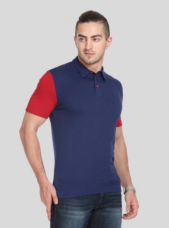 Red Sleeve Contrast Polo