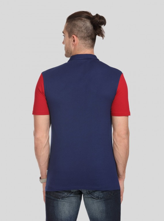 Red Sleeve Contrast Polo
