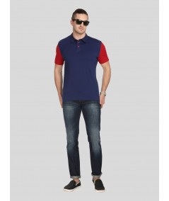 Red Sleeve Contrast Polo