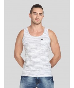 Men's Tinted White Slub Jersey Sleeveless Vest – Designer Fit & Premium Style