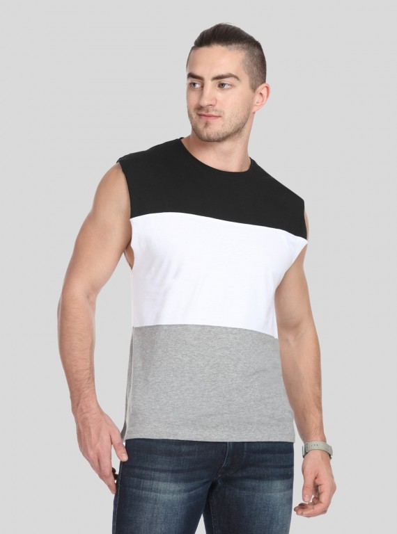 Black Cut and Sew Tank Top